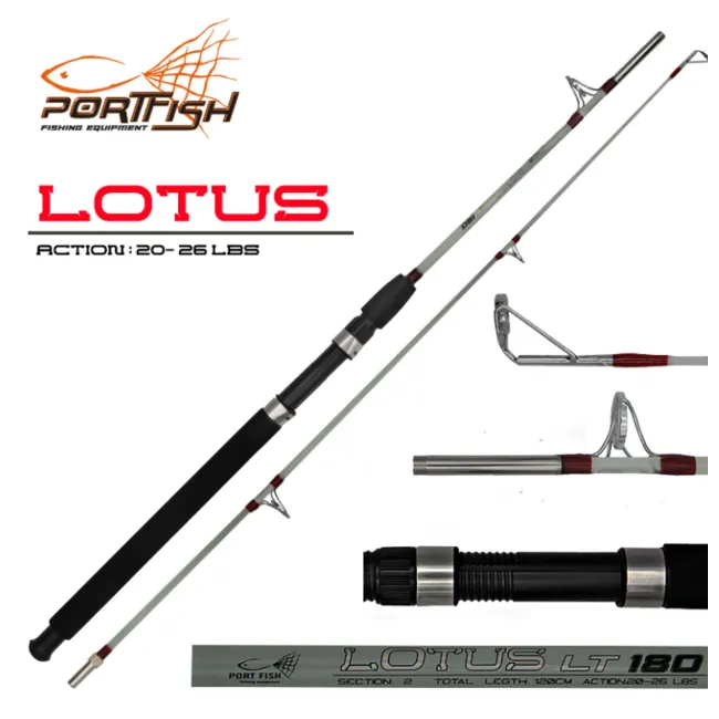 Portfish Lotus 165 cm Metal Halkalı Tekne Kamışı 20- 26 lbs