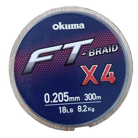 Okuma Ft-*4 Braided Line 300 mt 0,130mm Grey Örgü İp