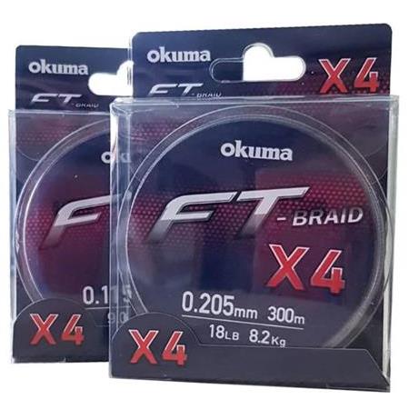 Okuma Ft-*4 Braided Line 300 mt 0,130mm Grey Örgü İp