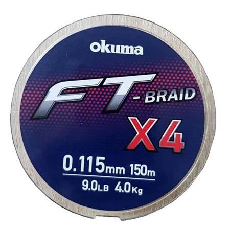 Okuma Ft-*4 Braided Line 150 mt 0,130mm Grey Örgü İp