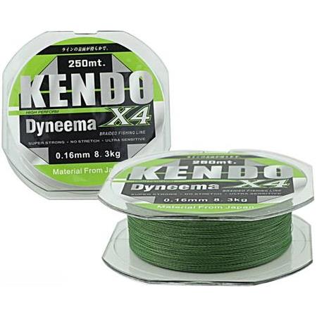 Kendo Dynema 4 Örgü 250Mt 0,14 mm (Green)